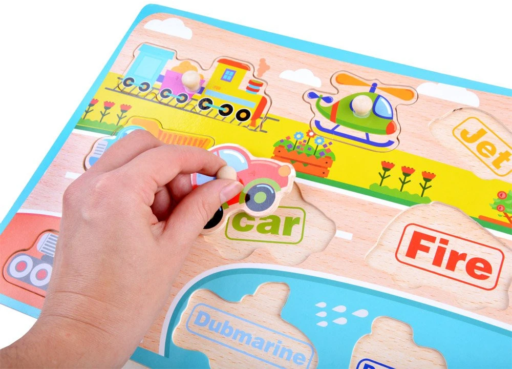 Dėlionė Jokomisiada Puzzle wooden vehicles 9ele puzzle ZA3598