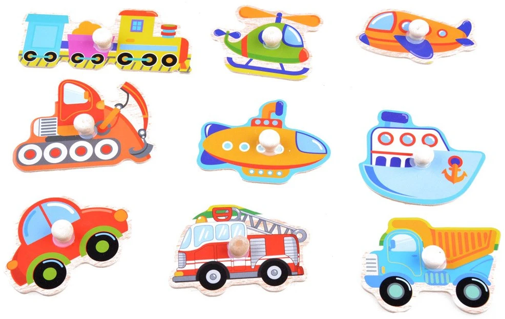 Dėlionė Jokomisiada Puzzle wooden vehicles 9ele puzzle ZA3598
