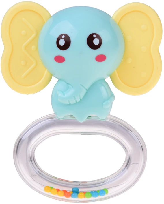 Jokomisiada Rattle and teether 2 in 1 - set of 3. Elephant, bee and lion ZA6626