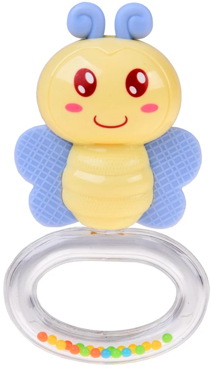 Jokomisiada Rattle and teether 2 in 1 - set of 3. Elephant, bee and lion ZA6626