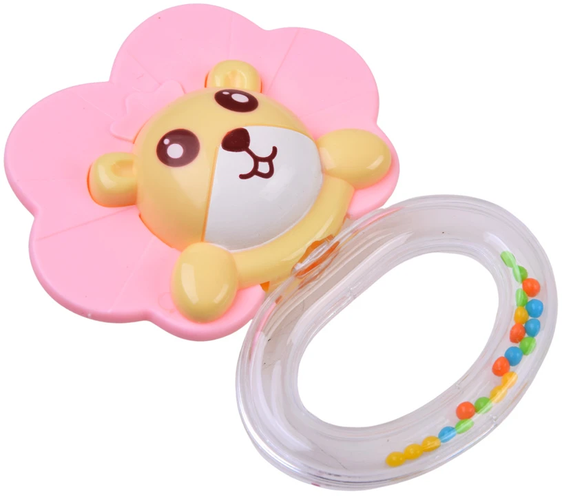Jokomisiada Rattle and teether 2 in 1 - set of 3. Elephant, bee and lion ZA6626