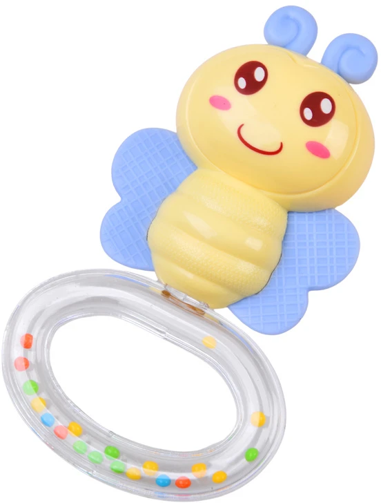 Jokomisiada Rattle and teether 2 in 1 - set of 3. Elephant, bee and lion ZA6626