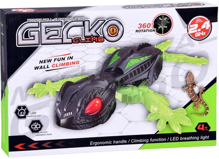 Jokomisiada Remote Control Gecko Lizard – Drives on the Floor and Climbs Walls RC0753