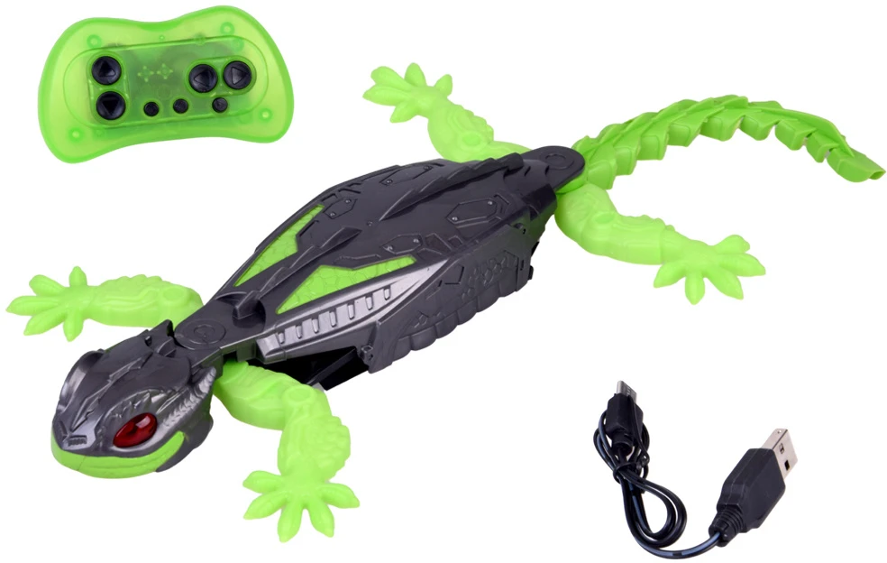 Jokomisiada Remote Control Gecko Lizard – Drives on the Floor and Climbs Walls RC0753