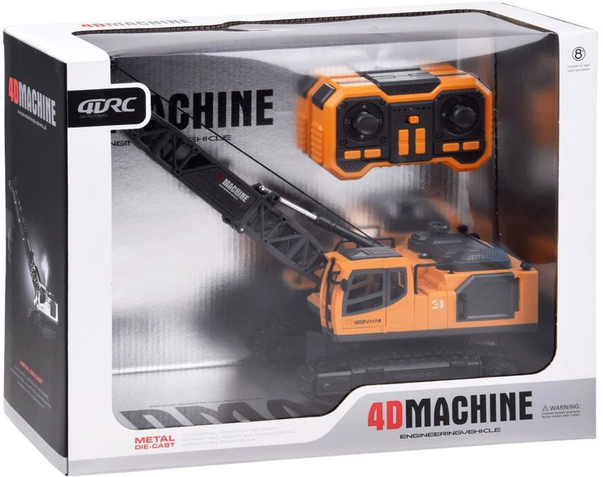 Jokomisiada Remote-controlled crane Movable arm with lowering rope + steam RC0793