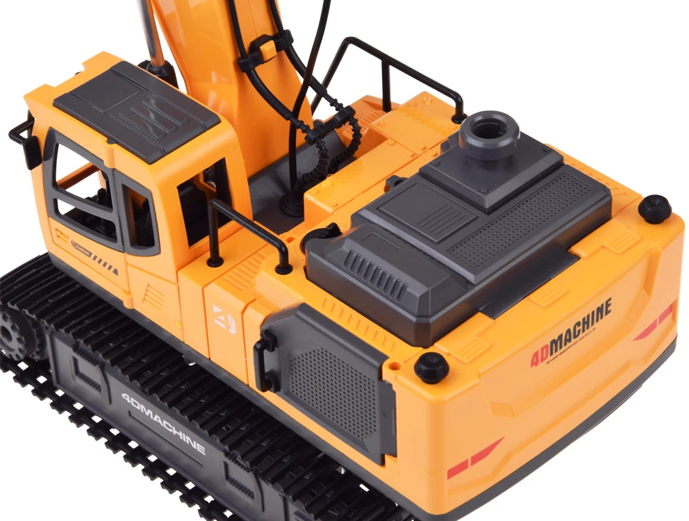 Jokomisiada Remote-Controlled Excavator + Bucket Grab Hydraulic Breaker Smoke Sound Lights RC0792