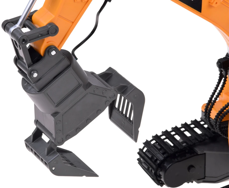 Jokomisiada Remote-Controlled Excavator + Bucket Grab Hydraulic Breaker Smoke Sound Lights RC0792