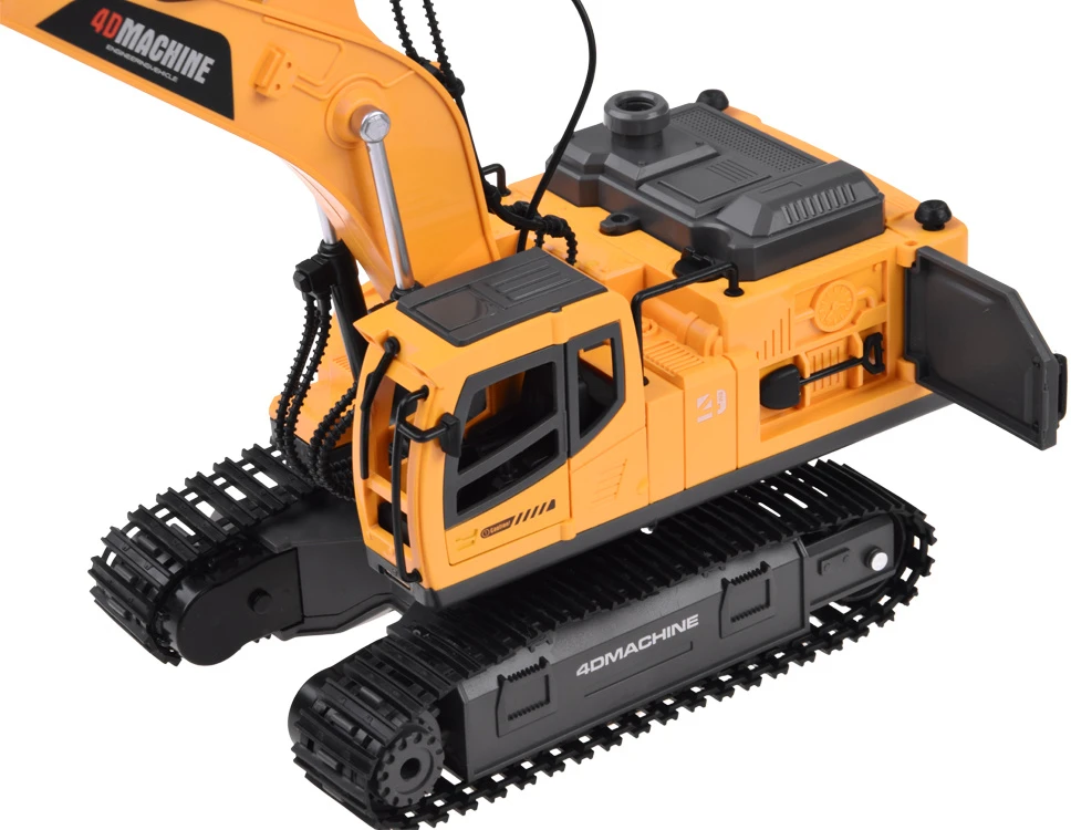 Jokomisiada Remote-Controlled Excavator + Bucket Grab Hydraulic Breaker Smoke Sound Lights RC0792