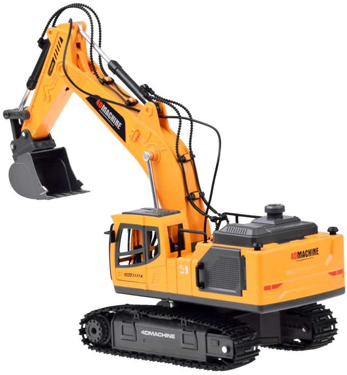 Jokomisiada Remote-Controlled Excavator + Bucket Grab Hydraulic Breaker Smoke Sound Lights RC0792