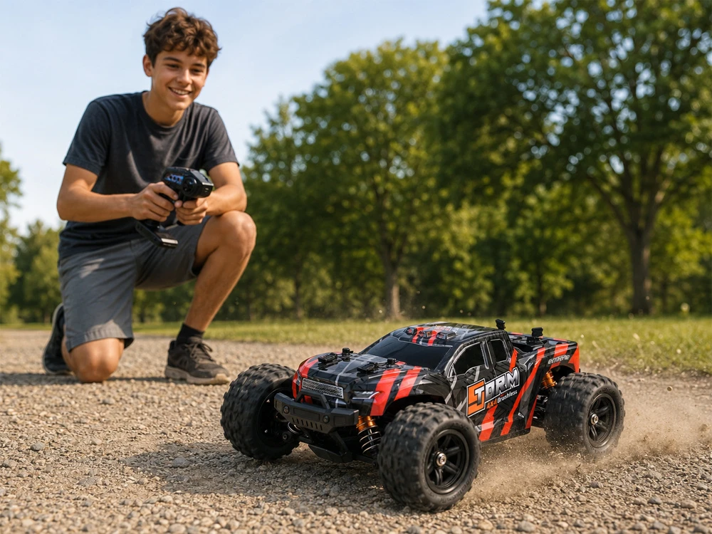 Jokomisiada Remote-Controlled RC Buggy Off-Road Ligting 4x4 Car RC0773