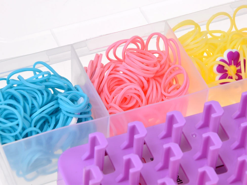 Jokomisiada Rubber Band Bracelet Making Kit 1800 Pieces Loom Beads Letter Beads ZA6386