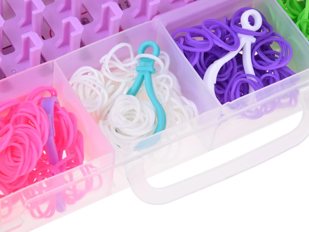Jokomisiada Rubber Band Bracelet Making Kit 1800 Pieces Loom Beads Letter Beads ZA6386