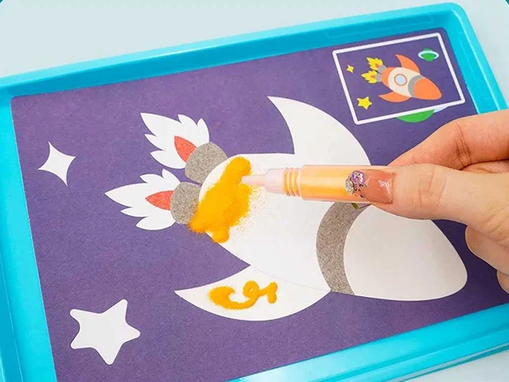 Jokomisiada Dažymas smėliu VEŽIMAI 16 smėlio paveikslėlių ZA4787