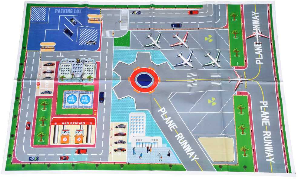 Jokomisiada Nustatyti Oro uosto Parking Plane Cars + Mat ZA5395