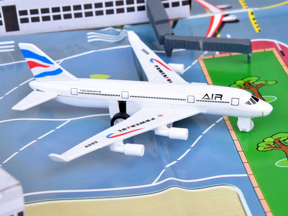 Jokomisiada Nustatyti Oro uosto Parking Plane Cars + Mat ZA5395