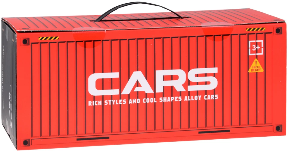 Jokomisiada Set of 48 Metal Pull-Back Cars with Parking Garage and Race Track ZA6559
