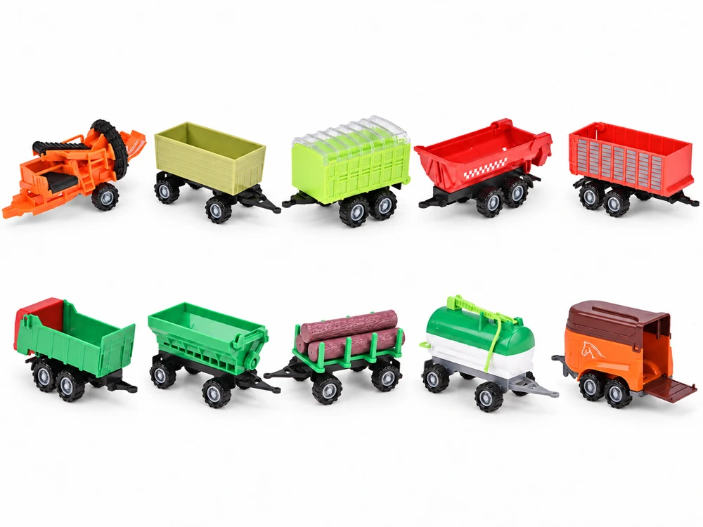 Jokomisiada Set of agricultural vehicles - tractor, combine harvester, trailers 12 elements ZA6419