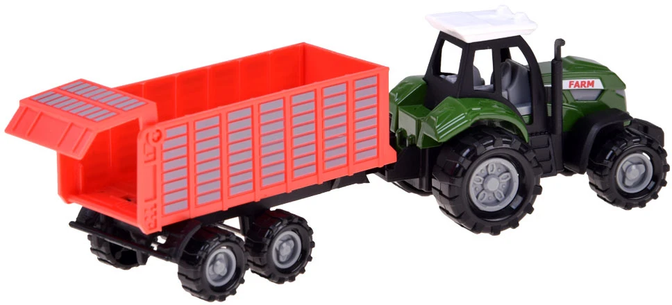 Jokomisiada Set of agricultural vehicles - tractor, combine harvester, trailers 12 elements ZA6419