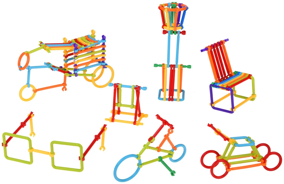 Jokomisiada Smart Sticks Construction Set with Sticks and Connectors, 300 Pieces ZA6325