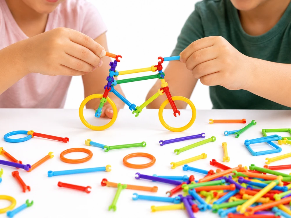 Jokomisiada Smart Sticks Construction Set with Sticks and Connectors, 300 Pieces ZA6325