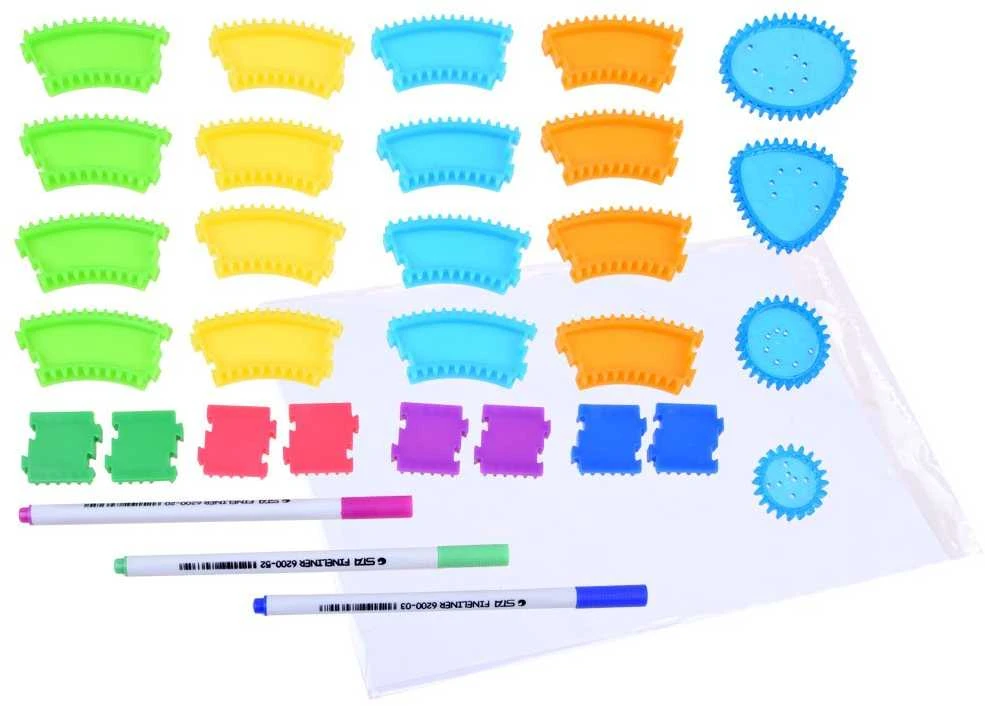 Jokomisiada Spirograph Set educational toy spirals Drawing aid TA0080