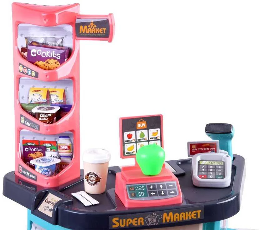 Jokomisiada Supermarket + shopping cart big set ZA3174