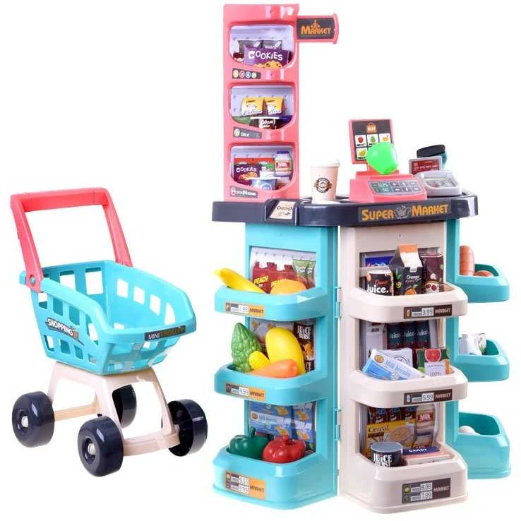 Jokomisiada Supermarket + shopping cart big set ZA3174