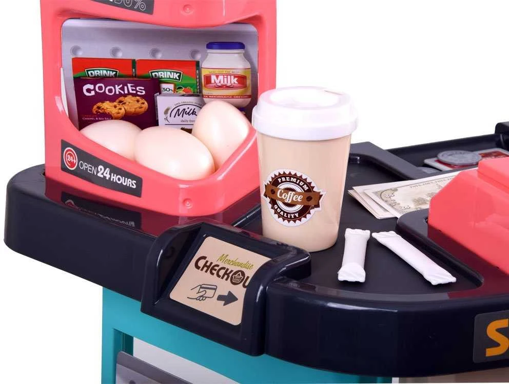 Jokomisiada Supermarket + shopping cart big set ZA3174