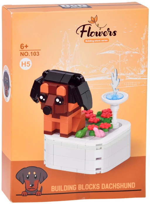 Jokomisiada Technical blocks Series: dogs on a base Dachshund 176pcs ZA6620 E