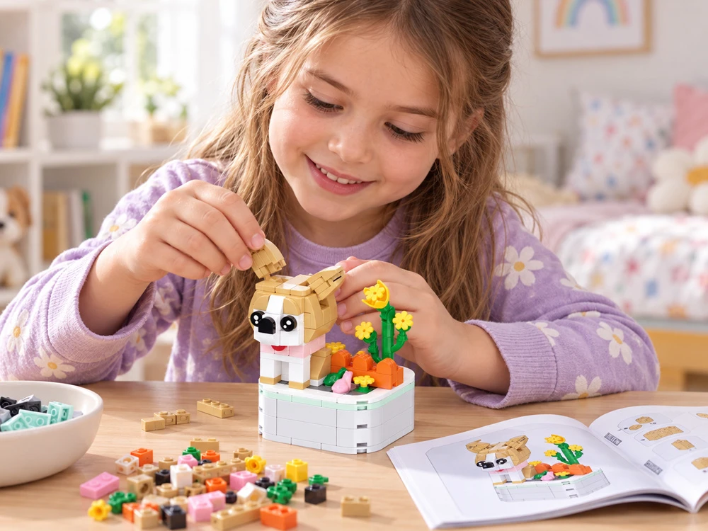 Jokomisiada Technical blocks Series: dogs on a base Shiba Inu 210ele ZA6620 H