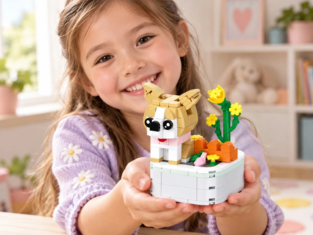 Jokomisiada Technical blocks Series: dogs on a base Shiba Inu 210ele ZA6620 H