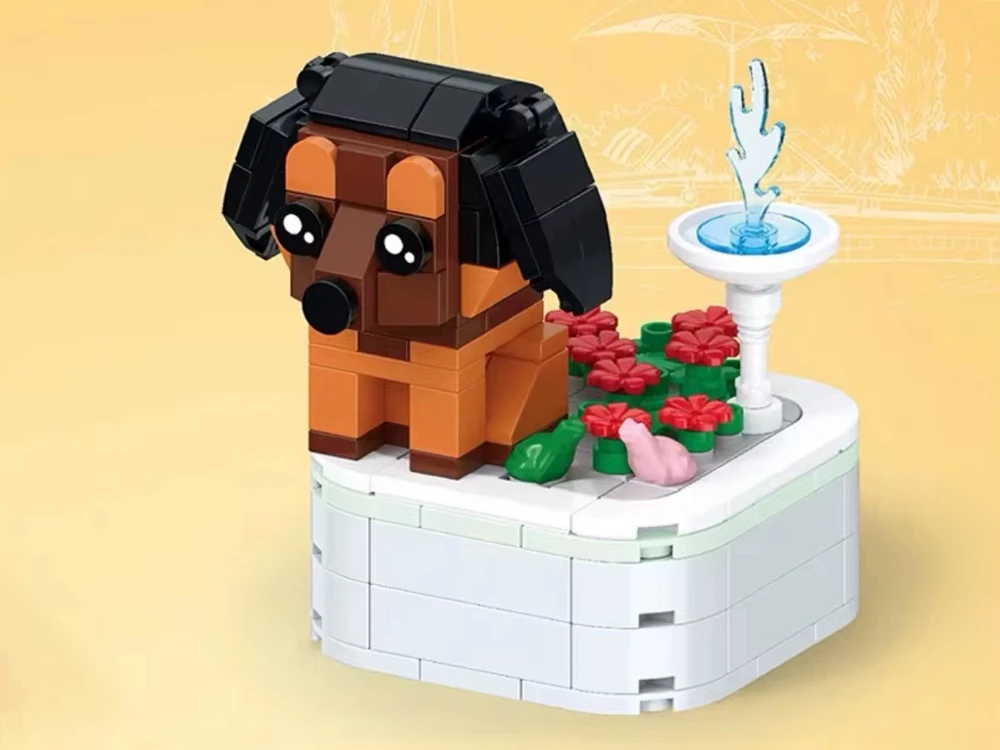 Jokomisiada Technical blocks Series: dogs on a base Dachshund 176pcs ZA6620 E