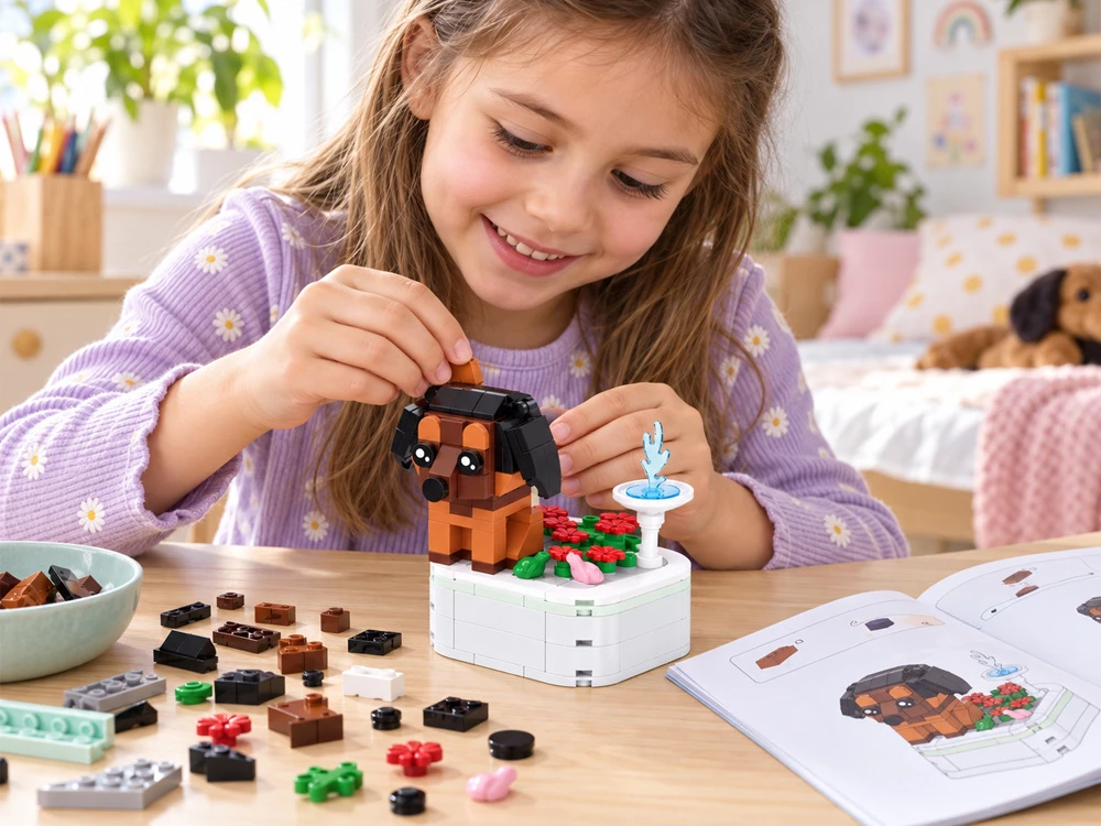 Jokomisiada Technical blocks Series: dogs on a base Dachshund 176pcs ZA6620 E