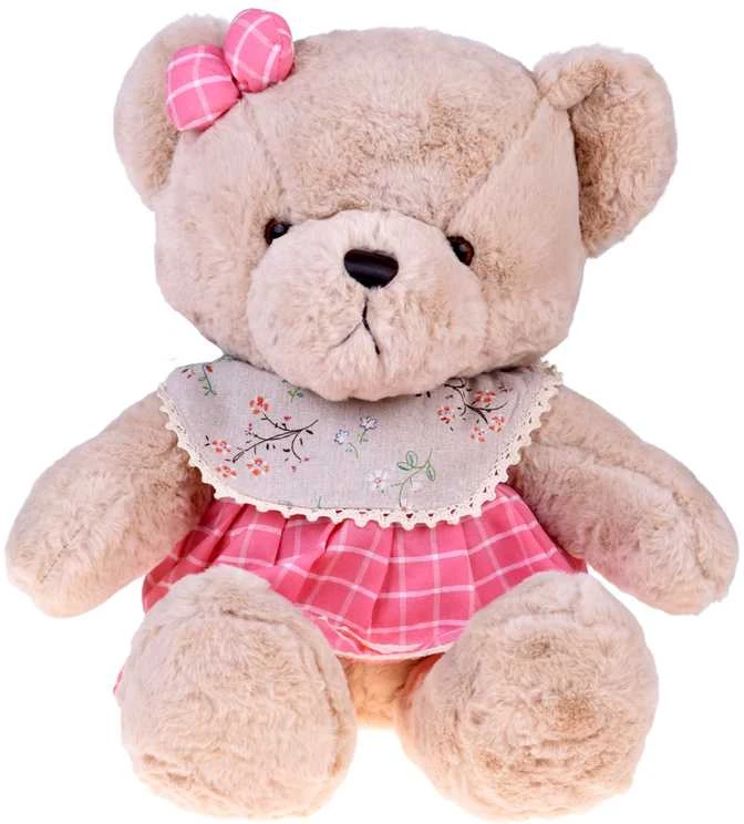 Jokomisiada Teddy bear - beige Zuzia 58cm in pink VINTAGE dress ZA5923 C