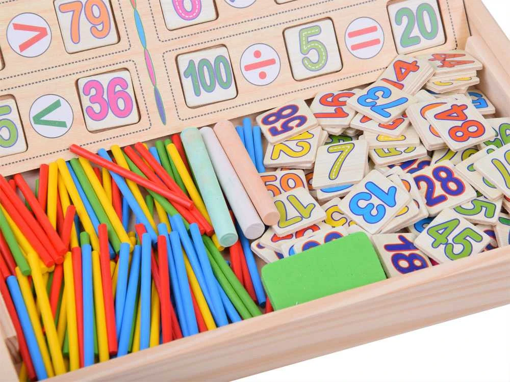 Jokomisiada Chalkboard Counting sticks LEARNING MATHEMATICS teaching aid ZA2514