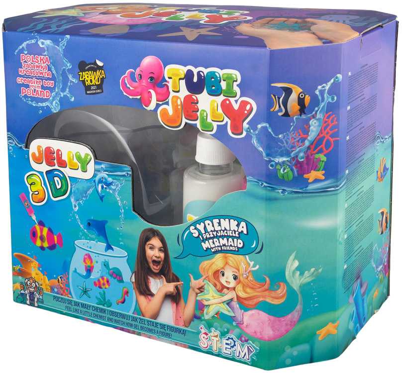 Tuban 8 spalvų Tubi Jelly rinkinys su nedideliu akvariumu - Undinė