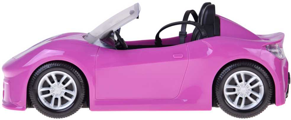 Jokomisiada Violetinis sportinis automobilis klasikinei kabrioleto lėlei dviem lėlėms
