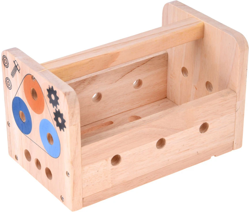 Jokomisiada Wooden Tool Box for Children Workshop Screws Hammer ZA6292