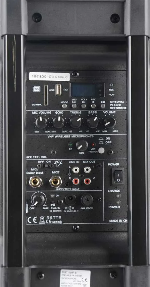 Ibiza Sound PORT10VHF-BT GARSO SISTEMA 250WRMS 10"su akumulaitoriumi