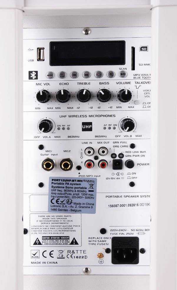 Ibiza Sound Garso sistema Ibiza PORT12UHF-BT NAUJA