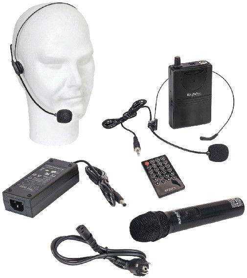 Ibiza Sound PORT12UHF-MKII NEŠIOJAMA GARSO SISTEMA SU AKUMULIATORIUMI + 2X UHF BELAIDŽIAI MIKROFONAI, USB/SD/AUX/BLUETOOTH, 12''/30CM
