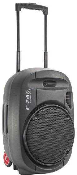 Ibiza Sound PORT12UHF-MKII NEŠIOJAMA GARSO SISTEMA SU AKUMULIATORIUMI + 2X UHF BELAIDŽIAI MIKROFONAI, USB/SD/AUX/BLUETOOTH, 12''/30CM