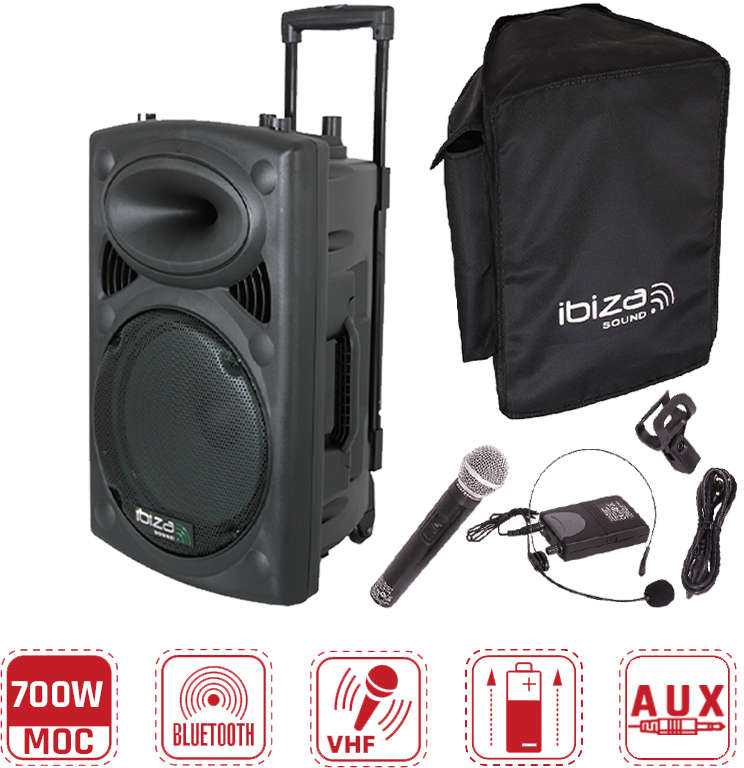Ibiza Sound Garso sistema Ibiza PORT12VHF-BT
