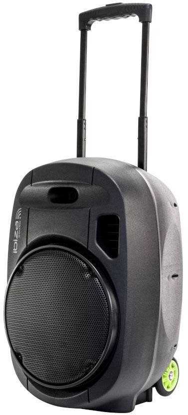 Ibiza Sound PORT12VHF-MKII NEŠIOJAMA GARSO SISTEMA SU AKUMULIATORIUMI + 2X VHF BELAIDŽIAI MIKROFONAI, USB/SD/AUX/BLUETOOTH, 12''/30CM