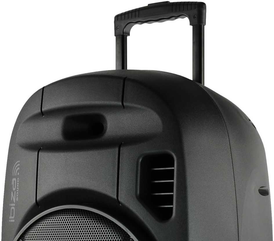 Ibiza Sound PORT15VHF-MKII NEŠIOJAMA GARSO SISTEMA SU AKUMULIATORIUMI + 2X VHF BELAIDŽIAI MIKROFONAI, USB/SD/AUX/BLUETOOTH, 15′′/38CM