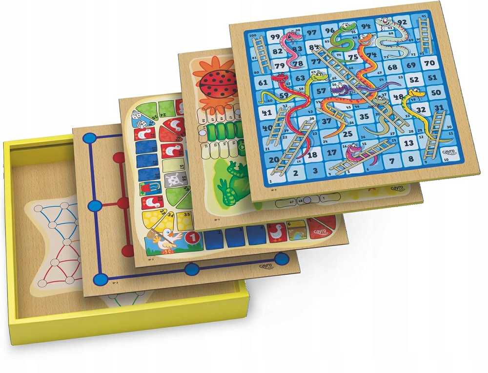 CAYRO 30-in-1 Wooden Games Set – Cognitive Skills Development Board Games For Family, FSC Certified