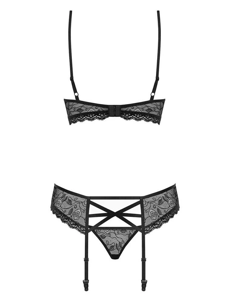 Obsessive - 818-SEG-1 3 pcs Set S/M 3 dalių apatinių komplektas