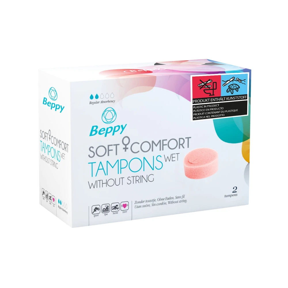 Tamponinis-BEPPY SOFT & COMFORT TAMPON WET 2Vnt