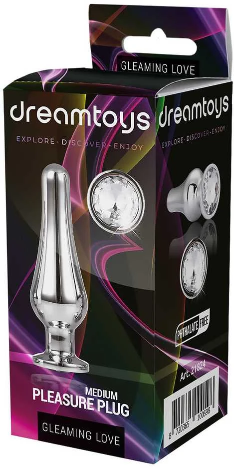 Dream Toys Blizgantis MEILĖS Sidabrinis PLESURE PLUG M