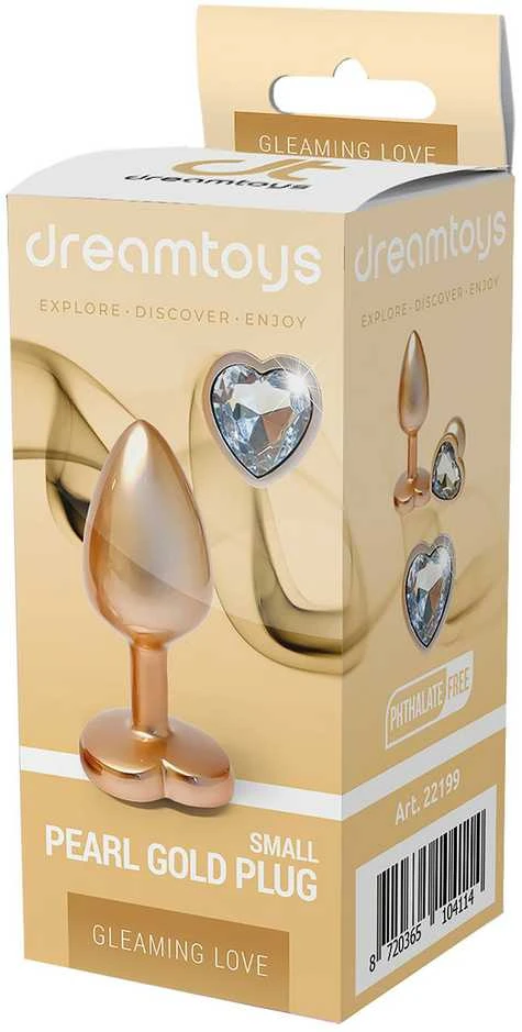 Dream Toys Blizgantis Love Pearl auksinis kištukas Analinis kištukas S